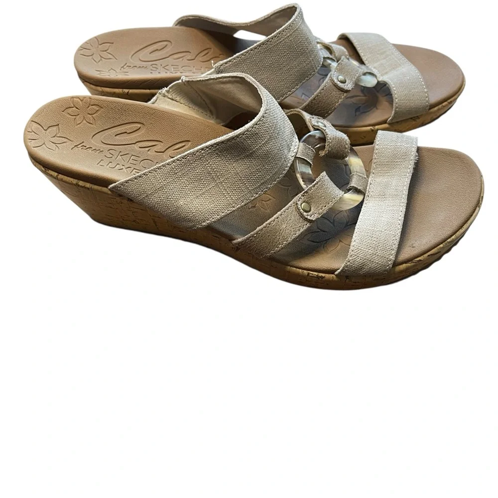 Skechers Vegan Cali Sail Away wedge sandals. Size 9 - Picture 3 of 7